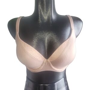 Victoria Secret Beige Underwire Pushup Bra Sz.34DDD